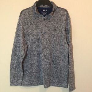 Izod Black and Gray Active Zip Pullover Shirt